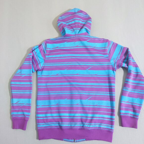 Etnies hoodie women's size M purple and blue colour full zip kangaroo pocket - Picture 4 of 8